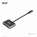 Spliter Club3D CSV-1552 (MST hub USB3.2 Gen2 Type-C(DP™ Alt-Mode) to DisplayPort™ + HDMI™ 4K60Hz M/F) - 1068491