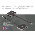 Spliter Club3D CSV-1552 (MST hub USB3.2 Gen2 Type-C(DP™ Alt-Mode) to DisplayPort™ + HDMI™ 4K60Hz M/F) - 1068492
