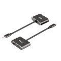 Spliter Club3D CSV-1552 (MST hub USB3.2 Gen2 Type-C(DP™ Alt-Mode) to DisplayPort™ + HDMI™ 4K60Hz M/F) - 1298165