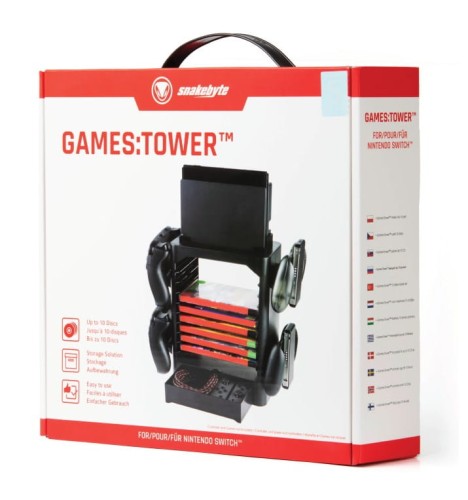 Snakebyte Game Tower Organizer płyt i akcesoriów Nintendo Switch i Lite - 1524052