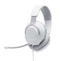 Słuchawki JBL QUANTUM 100 (białe, przewodowe, nauszne, gamingowe) - 1658379