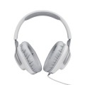 Słuchawki JBL QUANTUM 100 (białe, przewodowe, nauszne, gamingowe) - 1658381