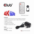 Przełącznik KVM Club3D CSV-1370 (4 ports HDMI switch 4096 x 2160) - 1048761