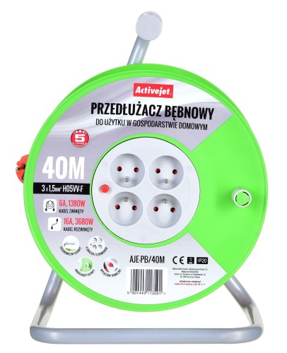Przedłużacz bębnowy Activejet PB/40m - 752243