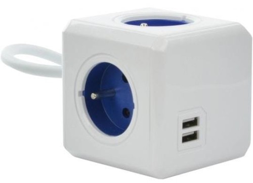 Przedłużacz allocacoc PowerCube Extended USB 2402BL/FREUPC (1,5m; kolor niebieski) - 1674076