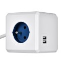 Przedłużacz allocacoc PowerCube Extended USB 2402BL/FREUPC (1,5m; kolor niebieski) - 1697902