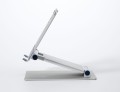 POUT Eyes3 Lift- Aluminiowa teleskopowa podstawka pod laptopa, kolor srebrno-niebieski - 1014965