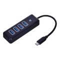 ORICO HUB USB-C 4X USB-A 3.1, CZARNY - 1481411
