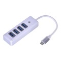 ORICO HUB USB-C 4X USB-A 3.1, BIAŁY - 1491916