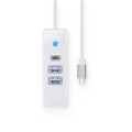 ORICO HUB USB-C 2X USB-A 3.1 + USB-C, BIAŁY - 1491970