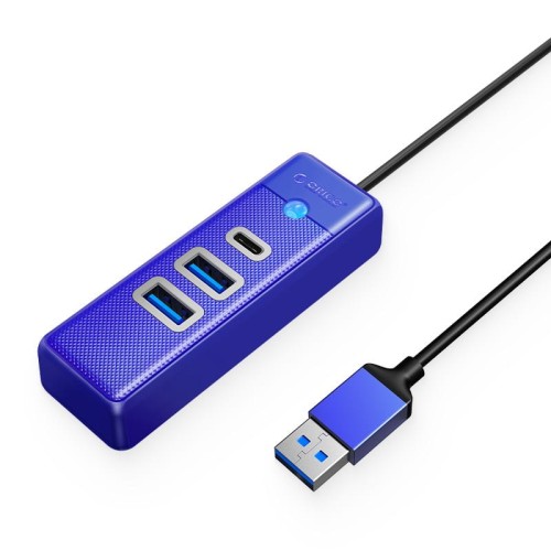 ORICO HUB USB-A 2X USB-A + USB-C, 5 GBPS NIEBIESKI - 1498076