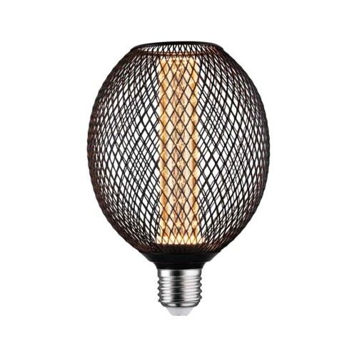 Źródło światła LED METALLIC GLOW GLOB czarny Spiral E27 4,2W 200lm 1800K 230V - 1652225