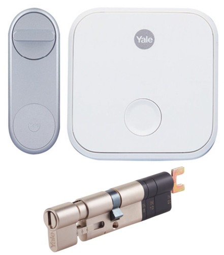 Zestaw Yale Linus® Smart Lock (Srebrny) + Bridge + Wkładka - 1217779