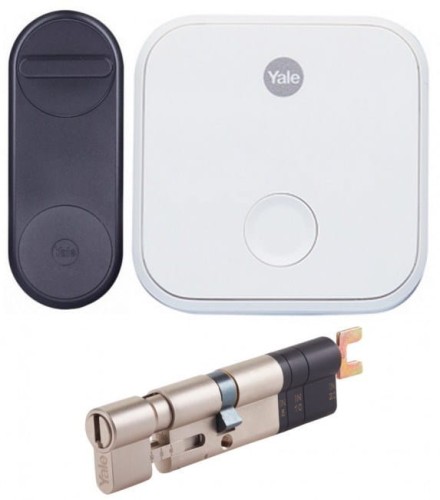 Zestaw Yale Linus® Smart Lock (Czarny) + Bridge + Wkładka - 1330259