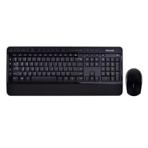 Zestaw klawiatura + mysz membranowa Microsoft Wireless Desktop 3050 with AES PP3-00020 (USB 2.0; (US); kolor czarny; BlueTrack) - 1165533