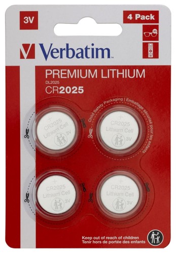 VERBATIM BATERIA LITOWA CR2025 (4 SZT.) 49532 - 1513469