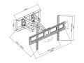 Uchwyt ścienny do telewizora BLOW 76-866# (ścienne; 32" - 65"; max. 40kg) - 938340
