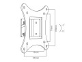 Uchwyt ścienny do monitora BLOW 76-852# (ścienne, Uchylny; 10" - 25"; max. 20kg) - 1131282