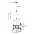 Uchwyt sufitowy do telewizora Maclean MC-803 (sufitowy; 23" - 100"; max. 50kg) (WYPRZEDAŻ) - 1613756