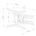 UCHWYT DO TV LED/LCD AR-71 ART 23-55" 25KG reg.pion/poziom GAZOWY - 1321652