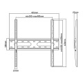 Uchwyt do TV ekonomiczny Maclean MC-938, max VESA 400x400, 32-55", 45kg, czarny - 1146627