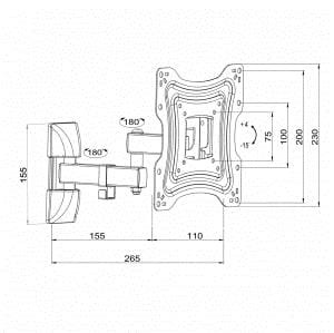 Uchwyt do telewizora ART AR-83 (10-42")