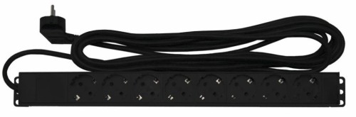 T-RACKS LISTWA ZASILAJĄCA RACK9510, 8 GNIAZD Z TYŁU, PRZEŁĄCZNIK ON/OFF Z PRZODU - 1471161