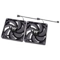 THERMALTAKE CT120 ARGB 12CM 2PACK BLACK - SZEREGOWE ŁĄCZENIE KABELKÓW CL-F149-PL12SW-A - 1602653