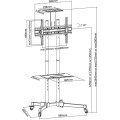 TECHLY STOJAK MOBILNY TV LED/LCD 37-70 CALI 50KG 2 (WYPRZEDAŻ) - 1696372