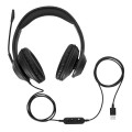 Targus AEH102GL słuchawki/zestaw słuchawkowy Przewodowa Opaska na głowę Połączenia/muzyka USB Typu-A Czarny - 1776122