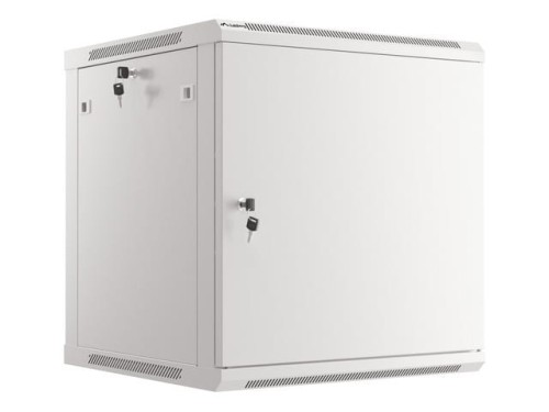 Szafa instalacyjna wisząca 19" 12U 600x600 szara drzwi metalowe Lanberg (flat pack) - 1128999