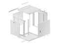 Szafa instalacyjna wisząca 19" 12U 600x600 szara drzwi metalowe Lanberg (flat pack) - 1129003