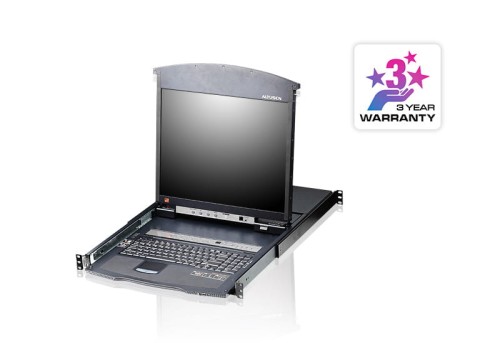 Konsola LCD 17" KVM ATEN KL1508AM (KL1508AM-AXA-AG) Dual Rail 8-port. kat.5 - 1048646
