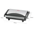 Grill Clatronic MG 3519 (stołowy-zamknięty; 700W; kolor srebrny) - 812521