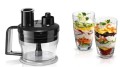 Blender ręczny Bosch Blender MaxoMixx MS8CM6190 1000 W Liczba prędkości 12 Tryb Turbo Kruszenie lodu Czarny/Stal nierdzewna - 1777318