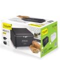 Chlebak Maestro MR-1677-AR-BL metalowy czarno-srebrny - 872942