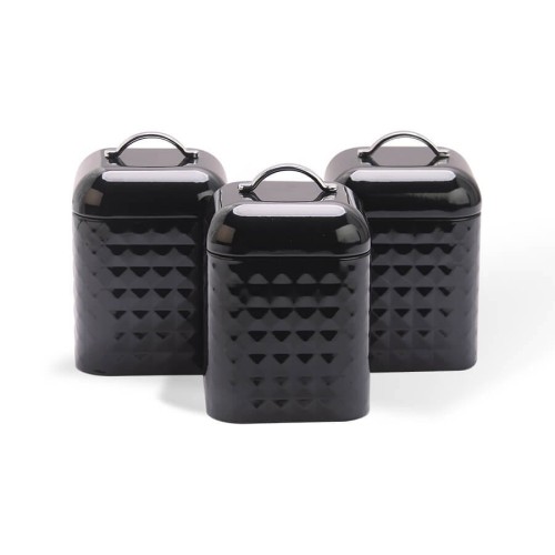 Zestaw pojemników metalowych 3 szt MR-1676-3S-BLACK - 1665728