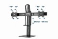 GEMBIRD STOJAK BIURKOWY NA DWA MONITORY Z REGULACJĄ WYSOKOŚCI 17-27, VESA 100X100MM, DO 6 KG - 1817763