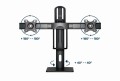GEMBIRD STOJAK BIURKOWY NA DWA MONITORY Z REGULACJĄ WYSOKOŚCI 17-27, VESA 100X100MM, DO 6 KG - 1736091