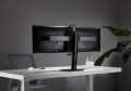 GEMBIRD STOJAK BIURKOWY NA DWA MONITORY Z REGULACJĄ WYSOKOŚCI 17-27, VESA 100X100MM, DO 6 KG - 1736095