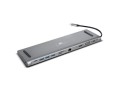 Stacja dokująca HUB USB Typ-C Maclean MCTV-850, HDMI / USB 3.0 / USB-C / VGA/ RJ-45 / PD (Power Delivery), aluminiowa obudowa - 1818788