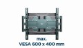GEMBIRD REGULOWANY UCHWYT ŚCIENNY LCD 40"-80" VESA MAX 600 X 400MM, DO 50KG - 1633216