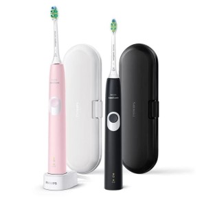 Zestaw 2 szczoteczek do zębów PHILIPS 4300 HX6800/35 Soniczna (czarna, różowa)