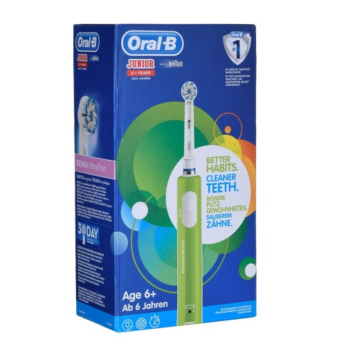 Szczoteczka do zębów Braun Junior green (elektryczna; kolor zielony) - 1216814