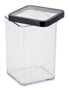 Rotho Pojemnik na przysmaki kwadratowy 1.0L LOFT transparentny/czarny