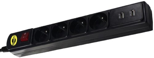 Listwa przeciwprzepięciowa Orvaldi ORV-4PL z ładowarką 2x USB 2.0 (1.8m) - 975354