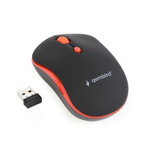 Mysz Gembird MUSW-4B-03-R (czarno-czerwona) - 1829085