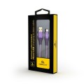Kabel USB 2.0 (AM/microUSB M) 2m oplot tekstylny purpurowo-biały Gembird - 1193542