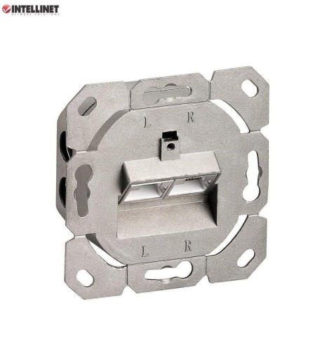 Gniazdo podtynkowe Intellinet FTP 2x RJ45 kat.6 (pomarańczowe) - 1396894