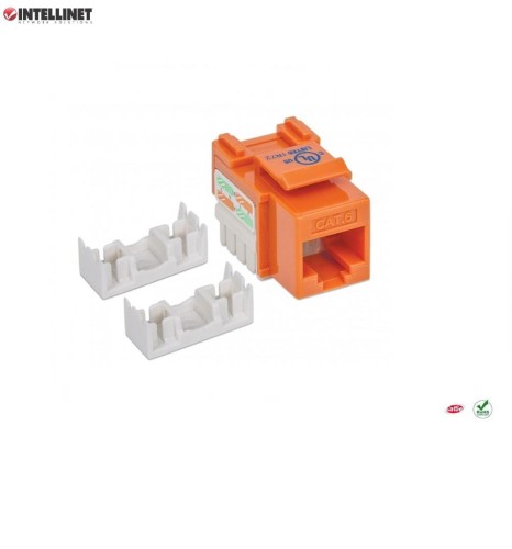 Moduł Keystone RJ45 UTP kat.6 do zarabiania Intellinet (pomarańczowy) - 693890